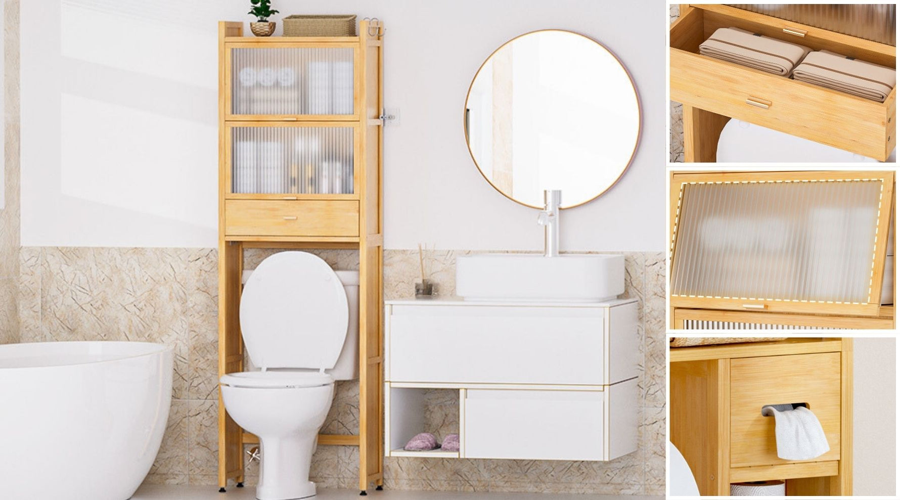 Zubehör für Bambus-Toilettenregale: Funktionalität erweitern und Design differenzieren - BambooTidy