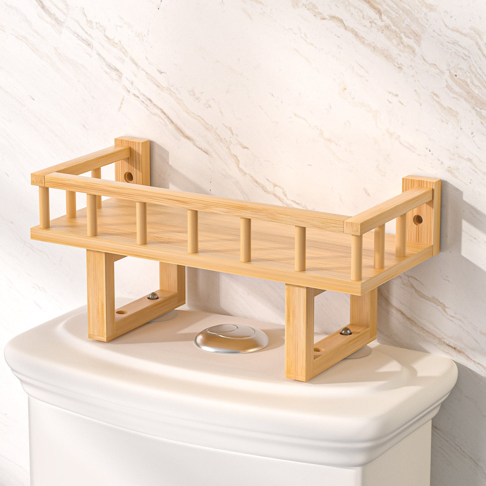 Badezimmerregal aus Bambus, 1-3 Schichten, CL005 4 - BambooTidy