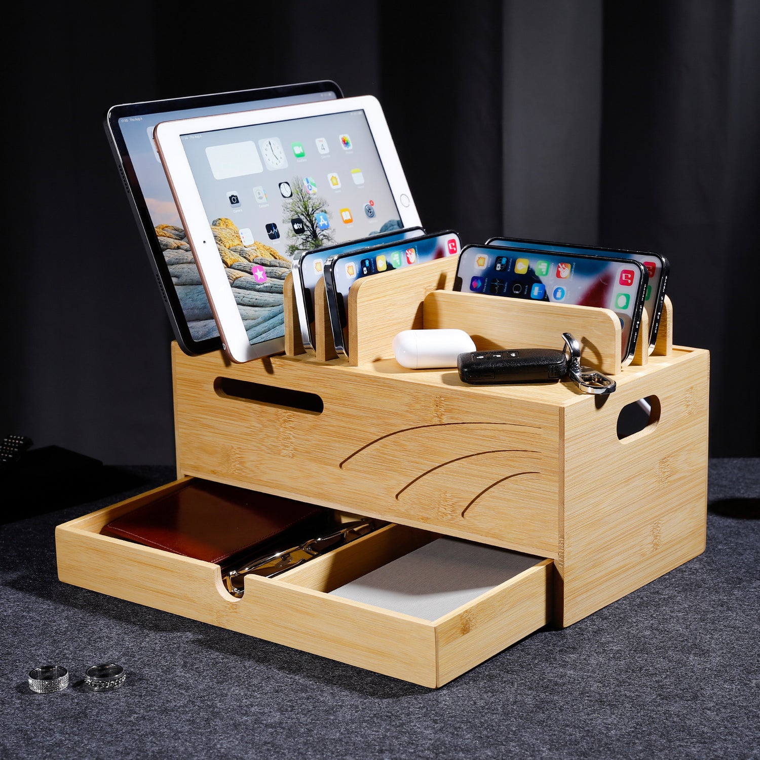 Bamboo Charging Station for Multiple Devices CL009