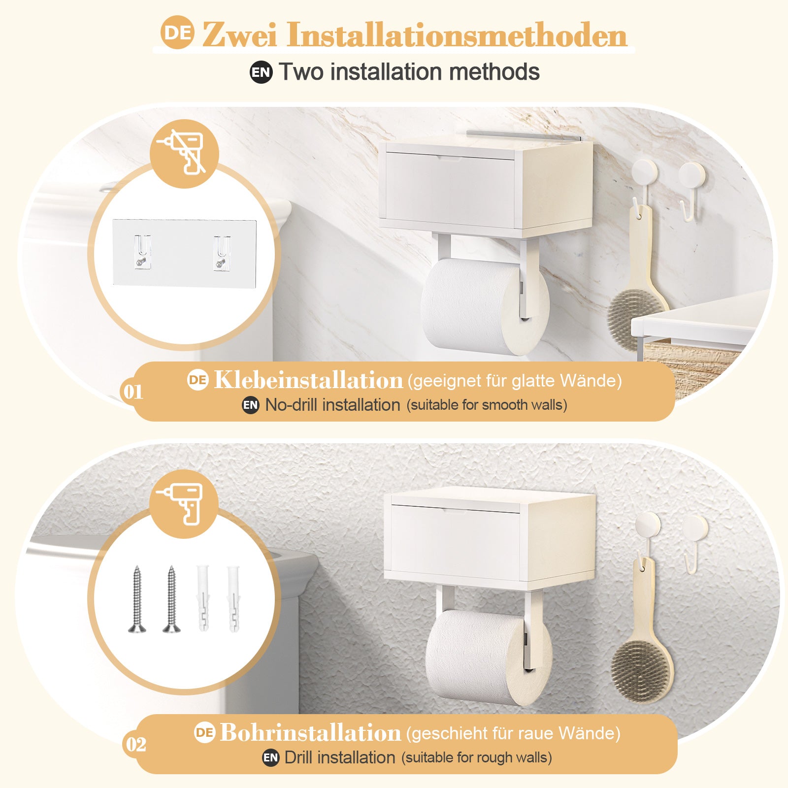 Toilettenpapierhalter aus Bambus YB017 7 - BambooTidy