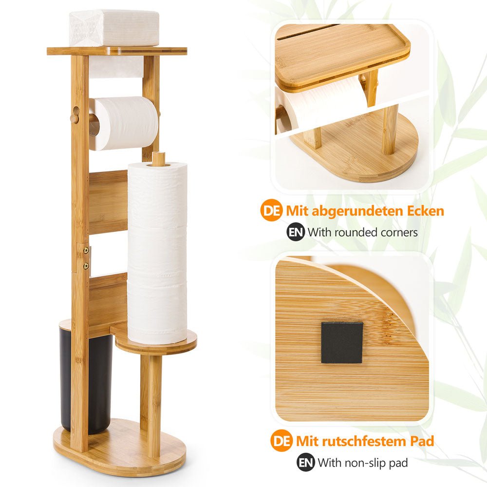 Stand WC-Garnitur aus Bambus YB025 4 - BambooTidy