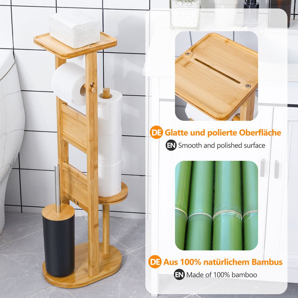 Stand WC-Garnitur aus Bambus YB025 5 - BambooTidy