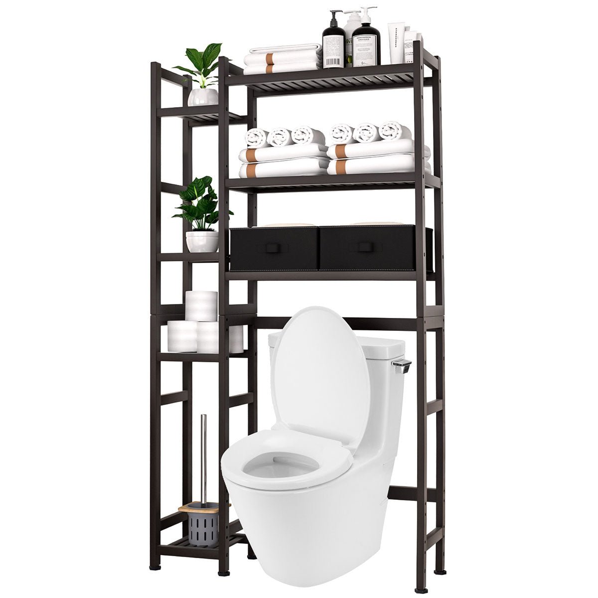 Toilettenregal aus Bambus mit 2 Körben YB036 YB036-Z072 16 - BambooTidy