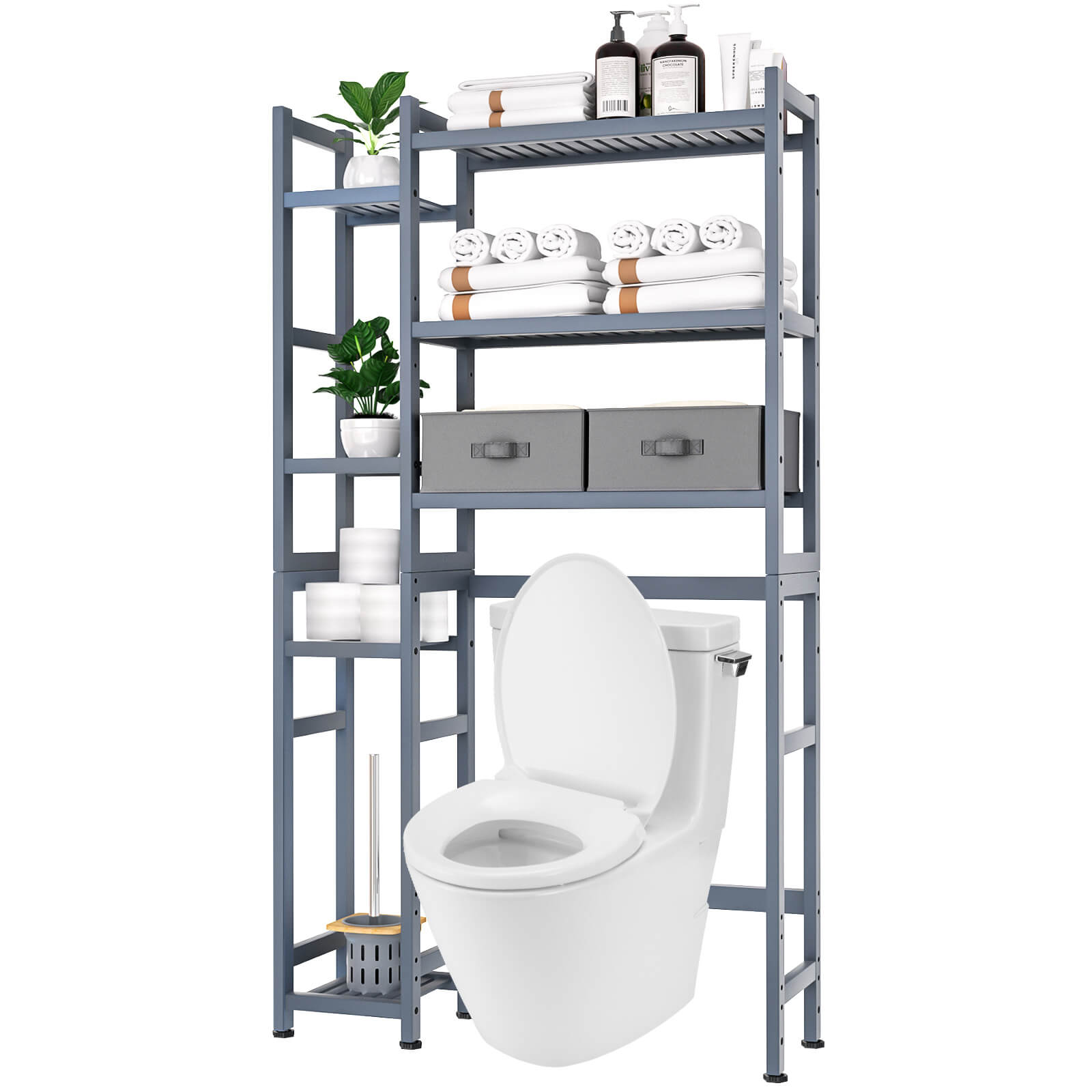 Toilettenregal aus Bambus mit 2 Körben YB036 YB036-Z073 13 - BambooTidy