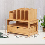 Bambus Schreibtisch-Organizer mit Schublade HH011 3 - BambooTidy