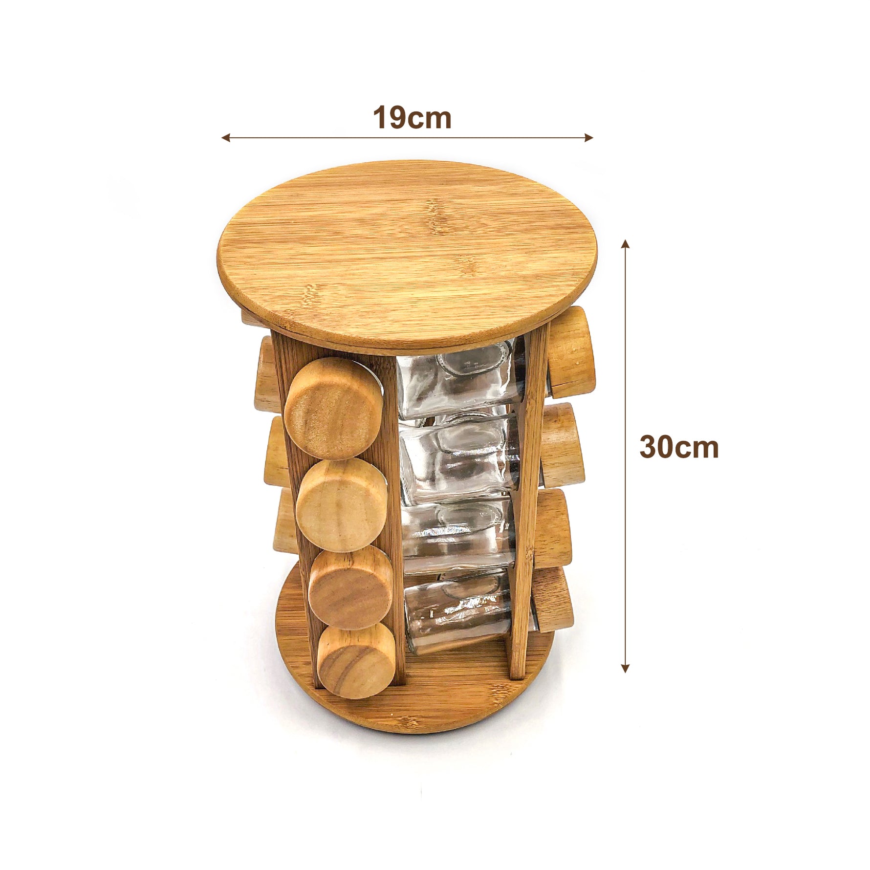Bambus Gewürzregal 3/4 Etagen mit drehbarem Sockel BT001 9 - BambooTidy