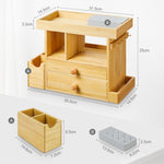 2-in-1 Make-Up & Schmuck Organizer aus Bambus B69 3 - BambooTidy