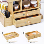 2-in-1 Make-Up & Schmuck Organizer aus Bambus B69 6 - BambooTidy