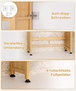 Bambus Toilettenschrank mit Tür und Schubladen CL011 CL011 - UZ055 5 - BambooTidy