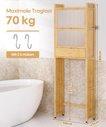 Bambus Toilettenschrank mit Tür und Schubladen CL011 CL011 - UZ055 3 - BambooTidy