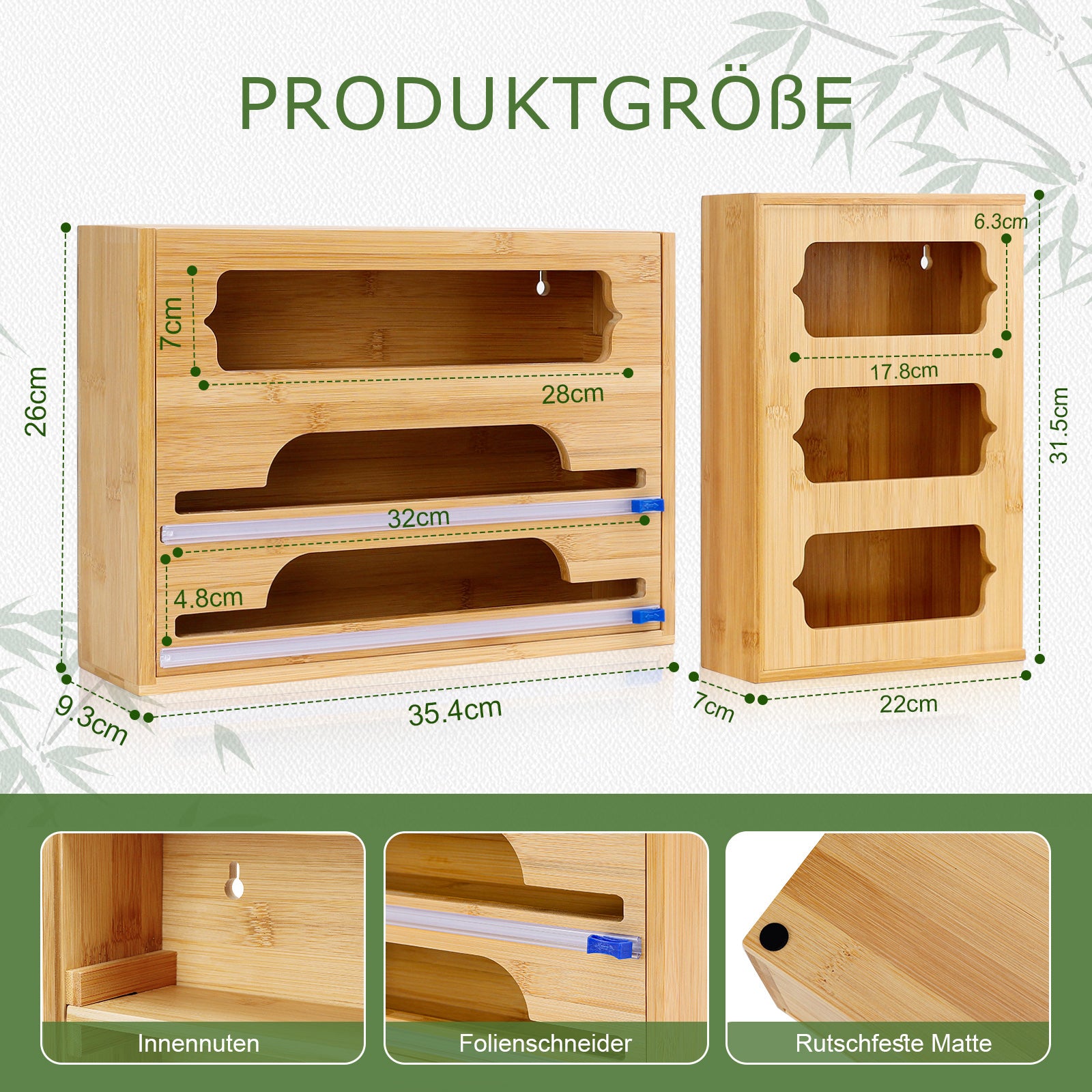 Bambus Ziplock-Beutel Organizer mit Schneider UB058 3 - BambooTidy